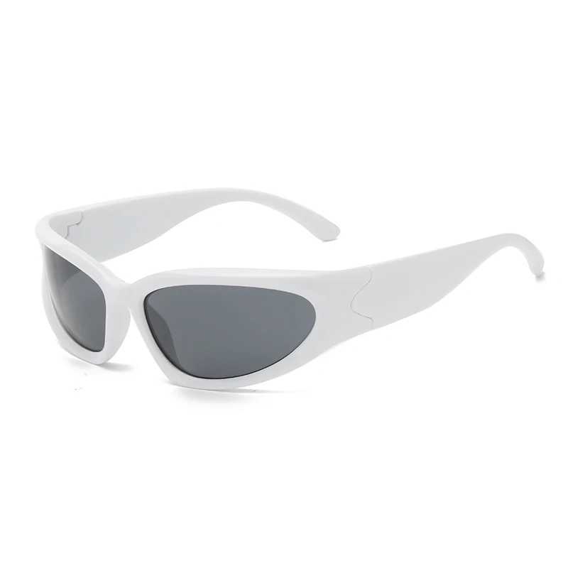 Fashion Punk Goggles Y2k Luxury Brand Sunglasses Womens Wrap Sunglasses 2000s Shades Eyewear UV400 Womens Sunglasses W250408