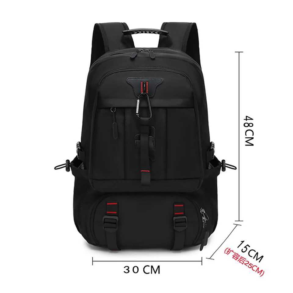 1pc Waterproof Hiking Camping Backpack Trekking Bag Oxford Cloth High Capacity Travel Backpack Outdoor Sport Mountaineering BagC250407