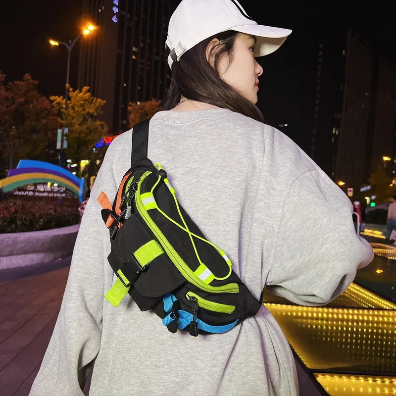 Multi functional Street Leisure Sports Hip Hop Fanny Bag Mens Outdoor Waterproof Luggage Mobile Waist Bag 250402
