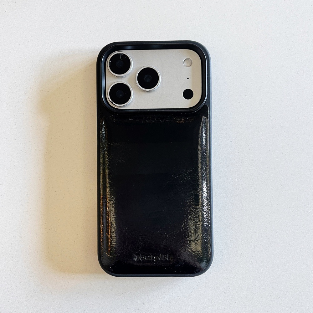 Solid Color Leather Material Phone Case Compatible with iPhone 17/16 Pro Max Personalized Puff Case iPhone 15/14 Pro