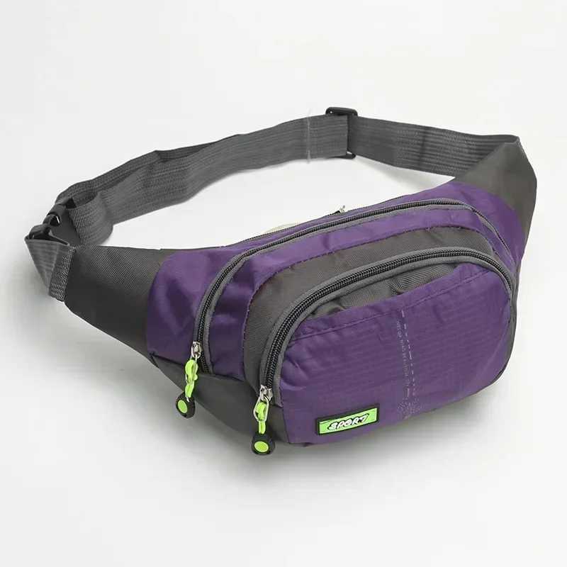 Travel waist bag zipper outdoor sports shoulder bag mens and womens waterproof fashionable large capacity adjustable Z250407