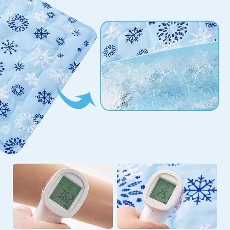Dog cooling pad Summer pet self cooling pad Cat mattress for small medium and large dogs Indoor dog Flat noodles box pad to keep pets cool Y250407