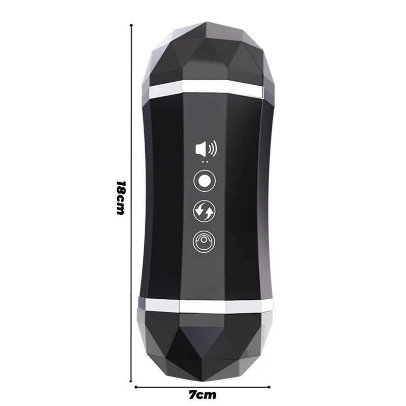 JIUAI 2-in-1 New Male Masturbation Vacuum Sucking Masturbation Cup and Oral Vaginal Sex Toys for Male Endurance Exercise Good for AdultsXJ250408