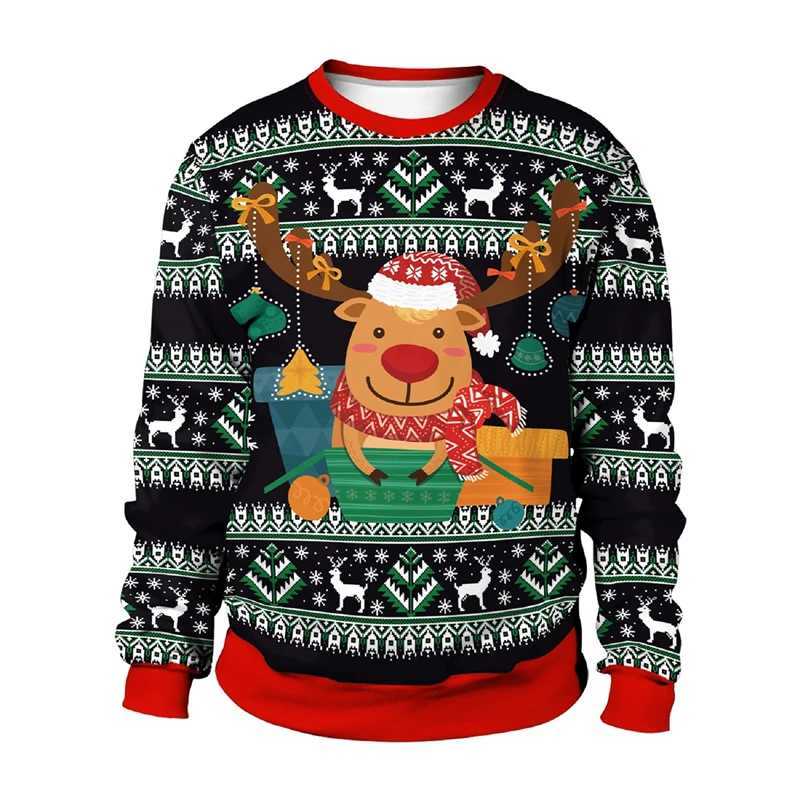 3D Printed Cute Reindr Snowman Graphic Men Long Slve Sweatshirts Casual Autumn Ugly Christmas Jumper Pullovers Polyester Tops S251110