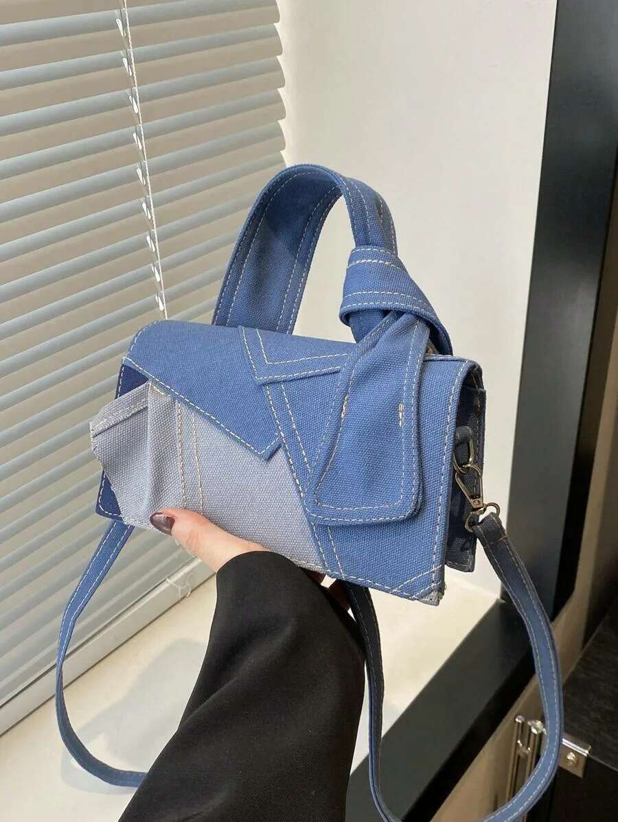 Minimalist Retro Mini Bag Square Splicing Lightweight Crossbody Bag Suitable For Women s Daily Travel Shopping Ll
