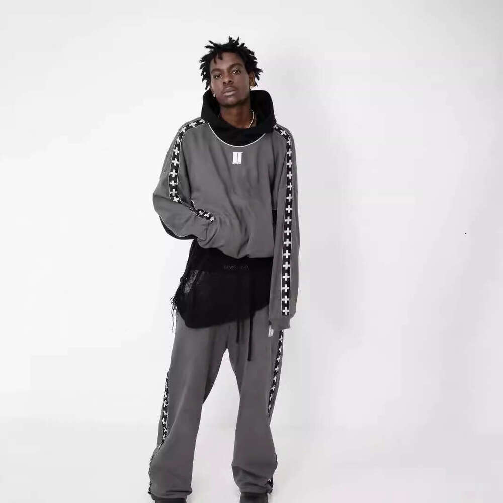 High temperament street contrasting men's and women's outerwear trendy fashion loose autumn hoodie gift for boys