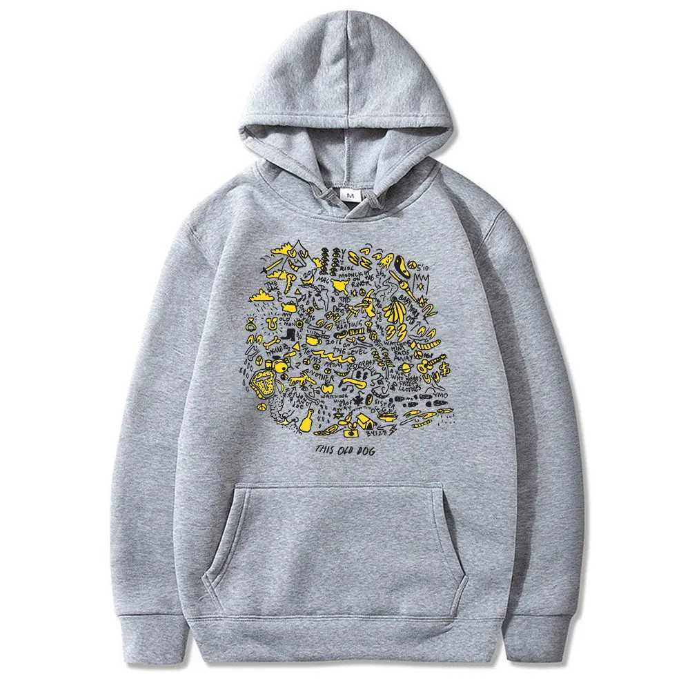 Singer Mac Demarco This Old Dog Album Graphic Printing Hoodie Mens Retro Oversized Sportswear Mens Pop Music Hoodie W250408