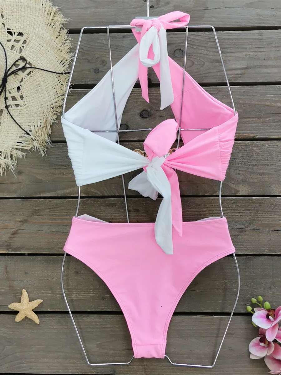 Dongdumaoyi Luxury Rhinestone Bikini Set Women Blue Patchwork Cross Diamond High Waist Swimsuit Beach Bathing Suit Swimwear Biquini