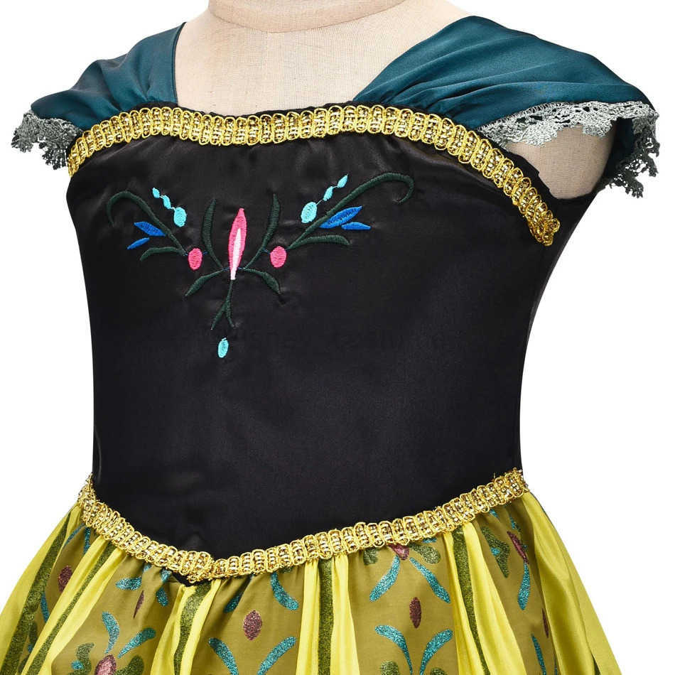 Disney Childrens Anna Dress Girl Princess Role Play Fancy Costume Birthday Carnival Halloween Party Costume Childrens Snow Queen Elegant Dress X250408