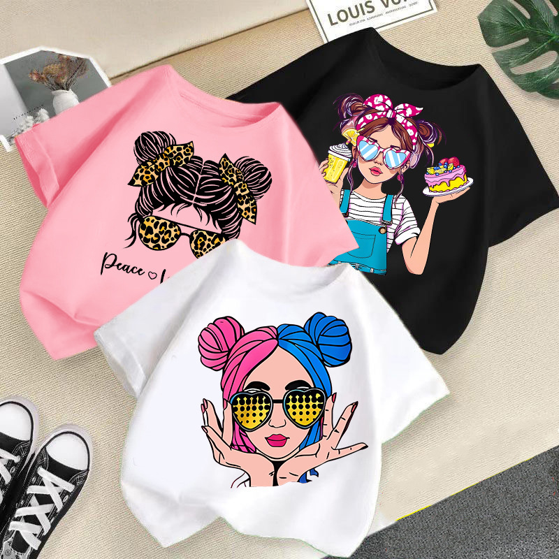 Ddmyshoesvip Children S Clothing Short Sleeved Summer New Girls T Shirt Cotton Fashion Printed Children S Top Trend