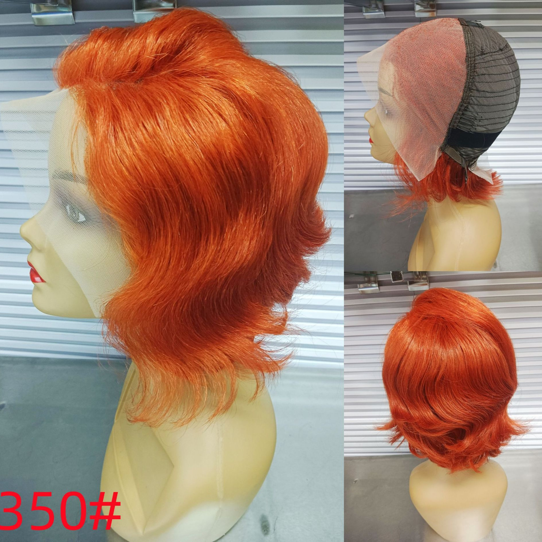 12A E Wave Bob 13*4Frontal Lace Brazilian Human Hair 200