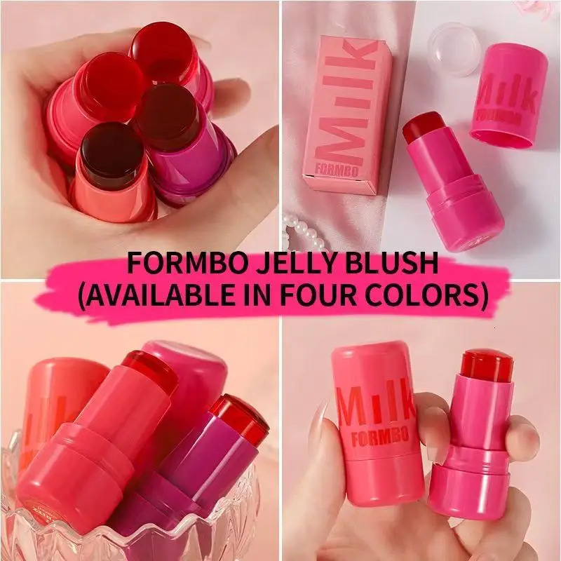 FORMBO multicolor jelly powder blusher stick used for face and lips twocolor lipstick to illuminate the complex 250325
