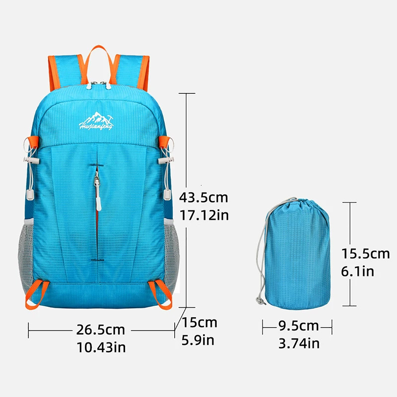 17L Portable Foldable Backpack Folding Mountaineering Bag Ultralight Outdoor Climbing Cycling Travel Knapsack Hiking Daypack 250407
