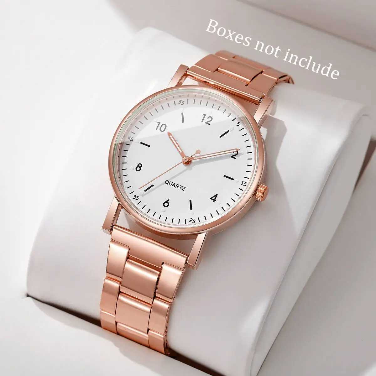 Fashion Women Watches Simple Arabic Dial Alloy Band Quartz Wristwatch for Ladies Clock Reloj MujerWithout BoxT250408