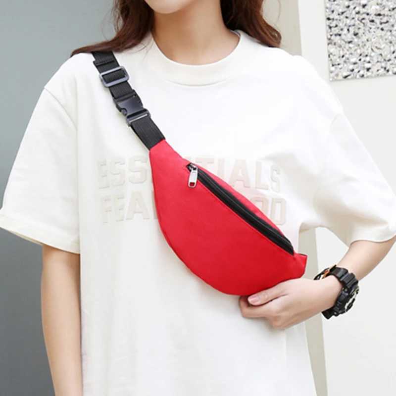 Mens waist belt bag womens Fanny waist bag waterproof running belly banana womens kangaroo hip sports waist bag Z250407