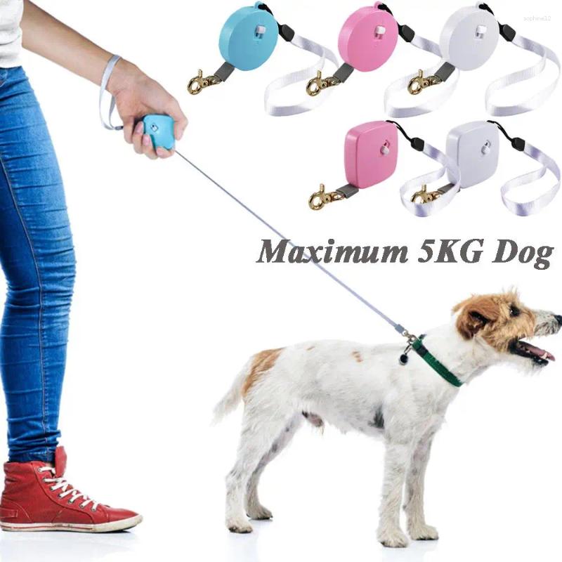 Retractable Dog Leash 2m Length Mini Pocketable With Adjustable Metal Carabiner For S/M Size Puppy And Kitty Pet Automatic topstamp
