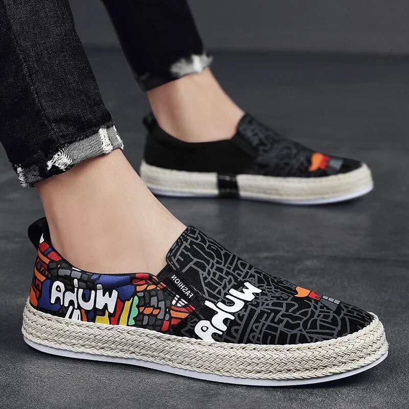 2025 New Summer Breathable Men's Casual Fabric Designer Men's Shoes Thick soled Walking Shoes Comfortable and Trendy Running Casual Shoes1