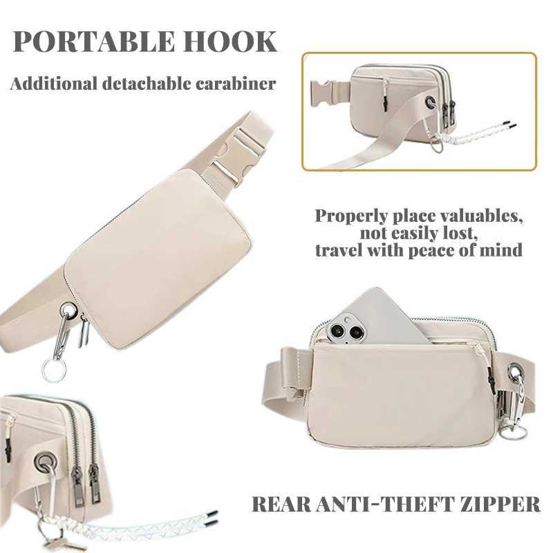 Womens waist bag casual outdoor sports shoulder bag versatile trend phone bag waterproof lightweight shoulder bag Z250407