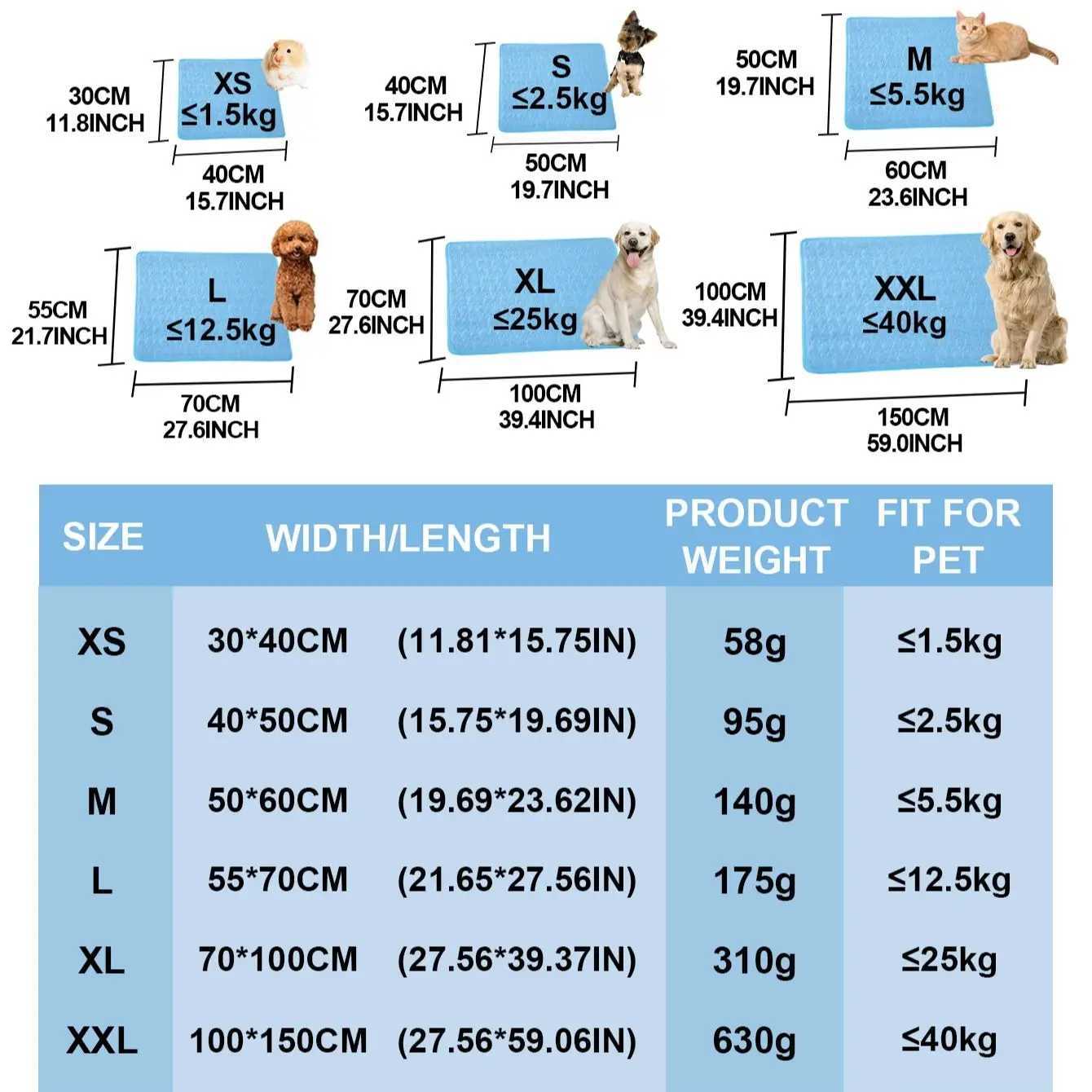 Dog cooling pads for small medium large dogs breathable washable pet dog accessories Y250407