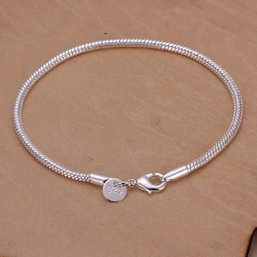 925 Sterling Sier M Snake Chain Bracelets Fac Fashion Hot Top Quty Jewelry Charm Cute Wen La WeddingC250408
