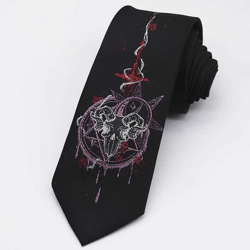 Anime Cosplay Ties Harajuku Men Wen Uniform Black College Clothing Adt Student Accessories Necktie Christmas Gifts X250407