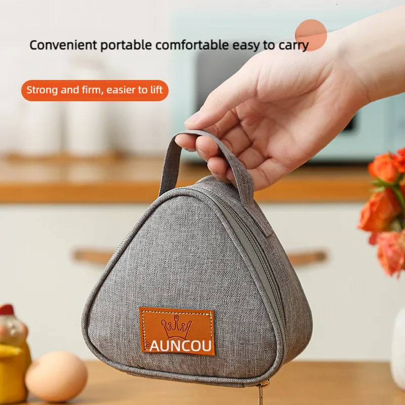 Mini Triangular Insulation Bag Aluminum Foil Thermal Cooler Lunch Tote Student Rice Ball Bag Lunch Box Bento Lunch Carry Bags 250408