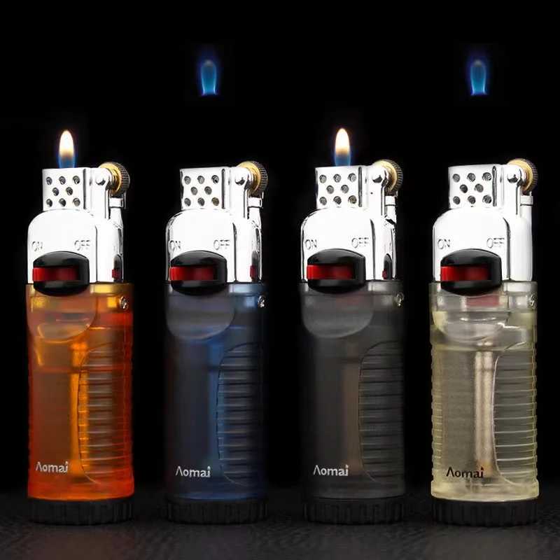Creative Floating Flame Gas Lighter Ghost Fire Unusual Lighter refillable with butane nylon Visible Transom LighterXJ250407