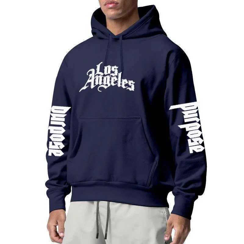 Los Angeles Art Letter Design Hoodie Mens Street Hip Hop Sportswear SPRing Autumn Oversized Long Sleeve Street Clothing W250408