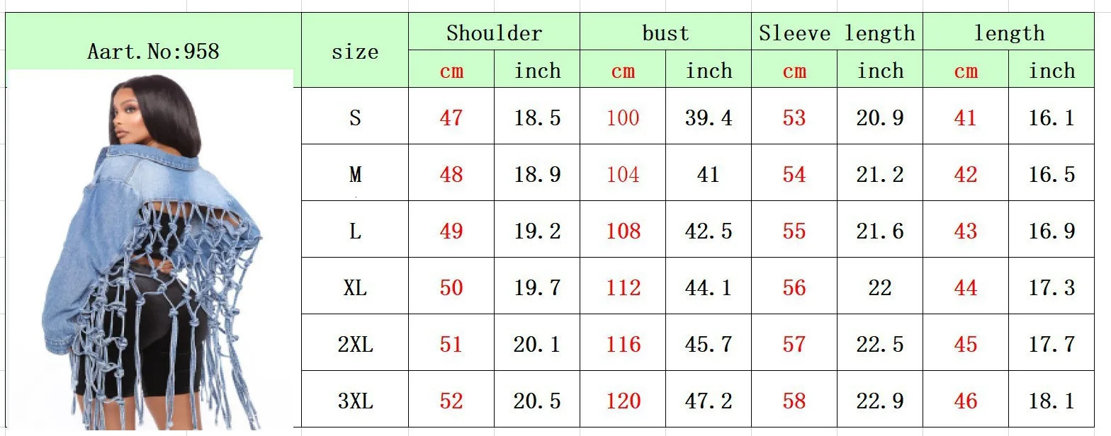 Womens Spring Jacket Denim Trimmed Mesh Tassel Sexy n Retro Coat Oversized Y2K Short Jeans 250407
