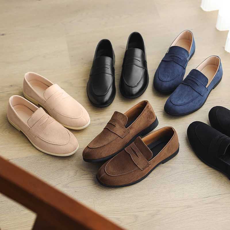 FAshion Leather Mens Loafers Lightweight Soft Sole Casual Shoes RETRO Dress Shoes Slip on Flat Designer Business Shoes Z251107