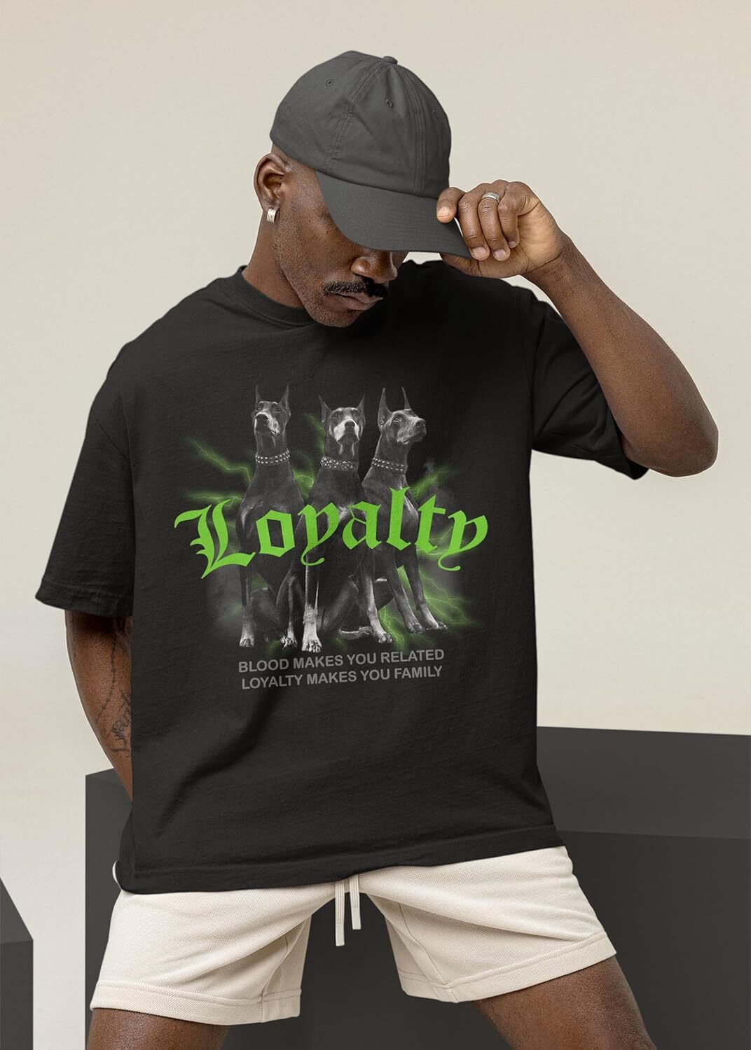 T shirt for Mens Foamposite One Black, Loyalty, Shirts Match Sneakers 2D Black Sneaker Graphic Tee Casual Tops Clothes Short sleeve