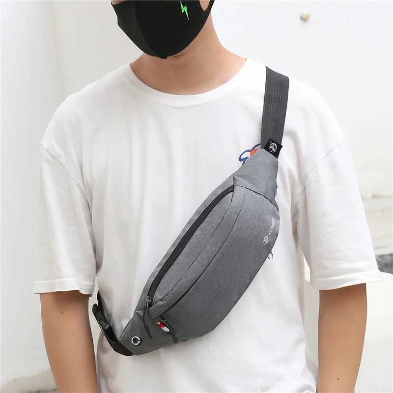 Mens and womens waist waterproof Fanny bag womens bag waist belt Bum hip abdomen shoulder cross body side handbag kangaroo Z250407