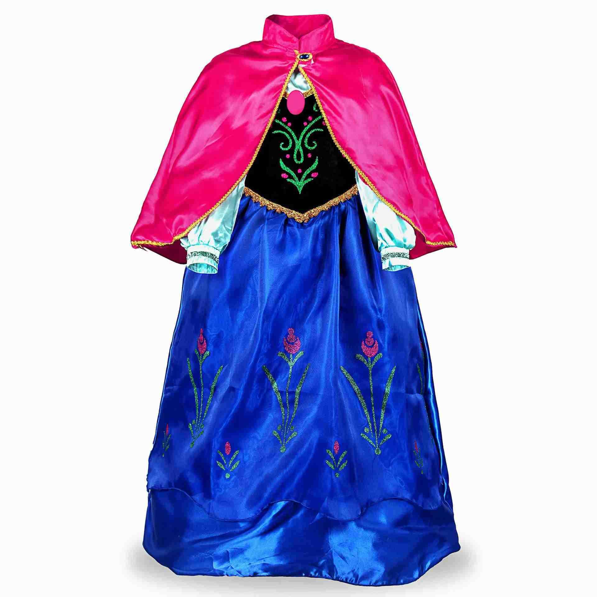 Disney Little girl Elsa movie role-playing white sequin costume frozen 2 princess dress Anna coronation queen dress Halloween costume X250408