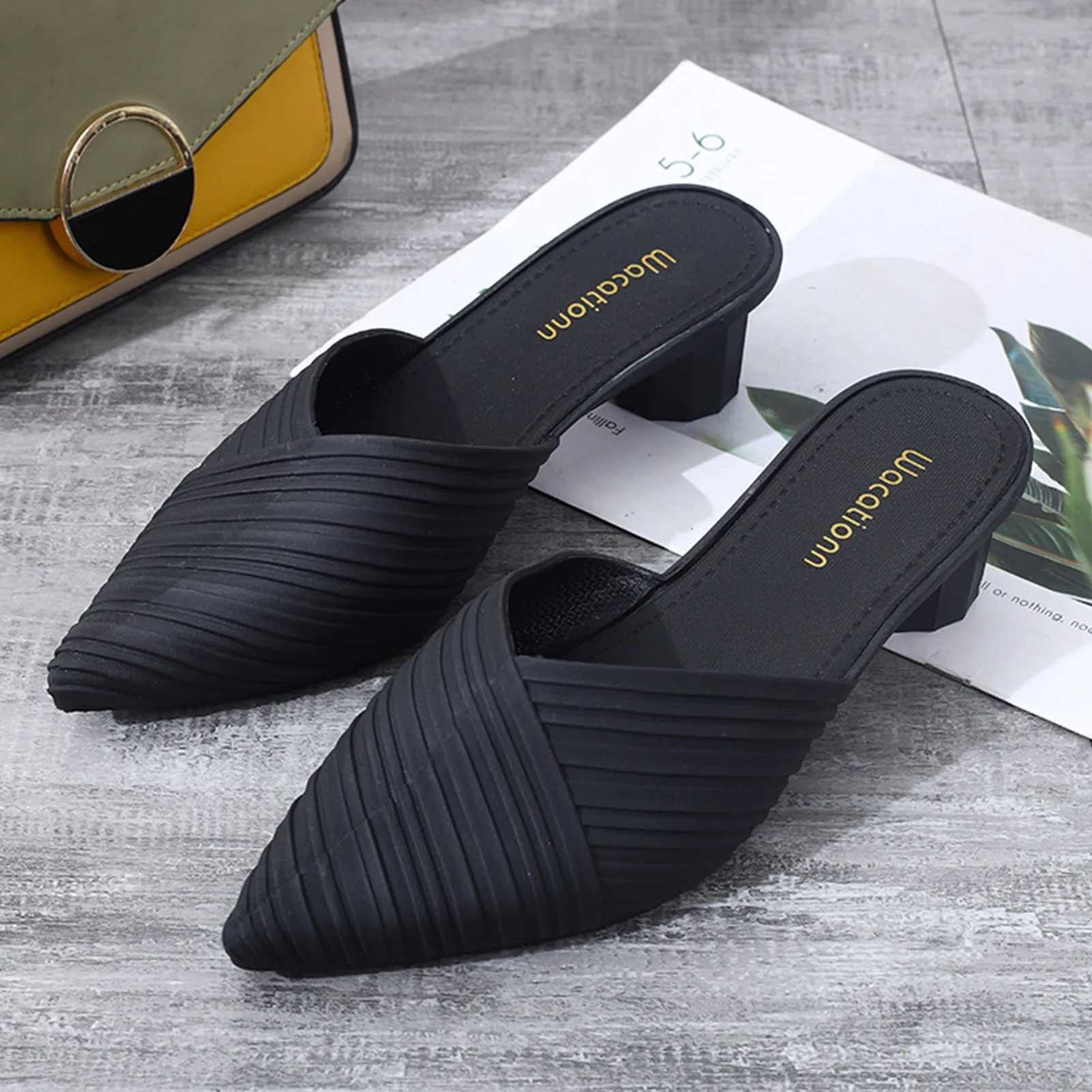 Womens summer pointtoe sandals low heel sandals womens summer casual Fi sandals anti odor and smoothXJ250407