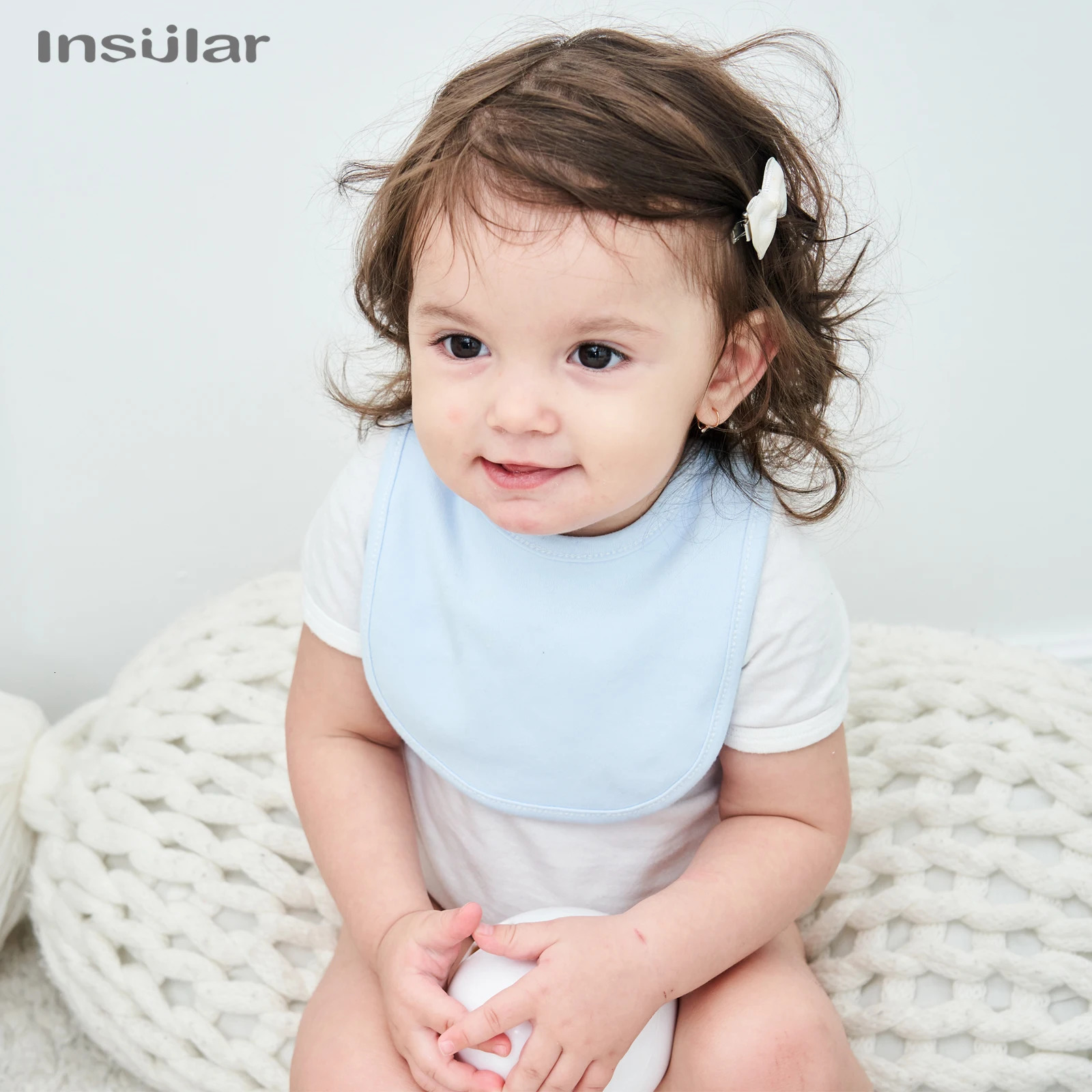 Insular Organic Cotton Baby Scarf Burp Cloth Bandana Bibs Solid born Baby Boy Infant Girl Toddler Winter Scarf Bib 250408