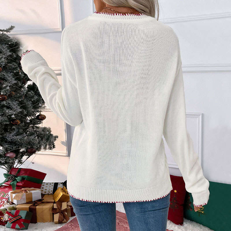 Autumn winter hot items, sweet European and American loose long sleeved round neck Christmas sweater, women's 2025 temperament versatile new tren