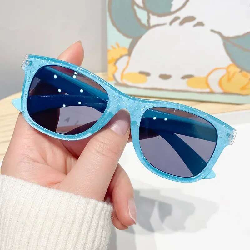 2025 New Cool Children's Colorful Shiny Square Sunglasses Girls Trendy Fashionable Cute Sun Glasses Kids Eyewear