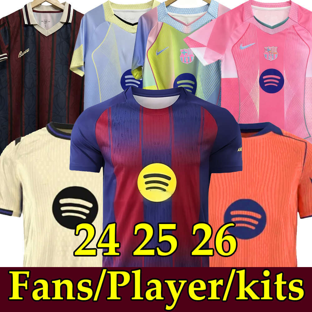 24 25 26 jersey soccer jerseys shirts LEWANDOWSKI PEDRI RAPHINHA GAVI football kids kit maillot de foot camiseta futbol 125th Anniversary barcelone