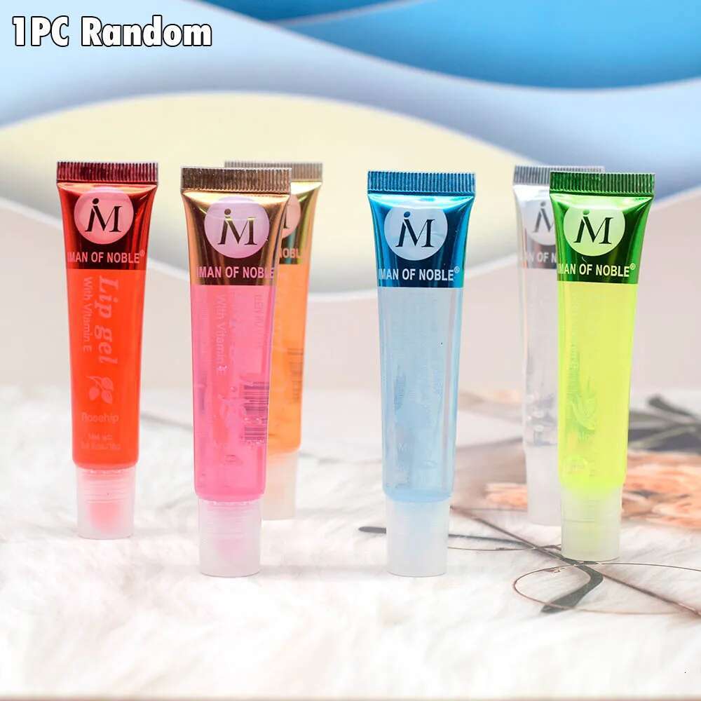 1Pc Random Fruit Flavor Glossy Oil Set Clear Hydrating Moisturizing Lip Gloss Women Lips Makeup Wholesale