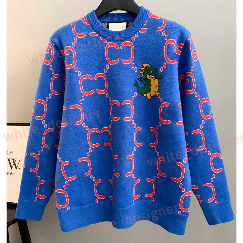 Designer Men's Sweaters High quality crew neck sweater Jacquard Craft Wool Blend sweatshirt for men and women Winter Warm Knitted Sweatshirts loose fit Size S-XXL