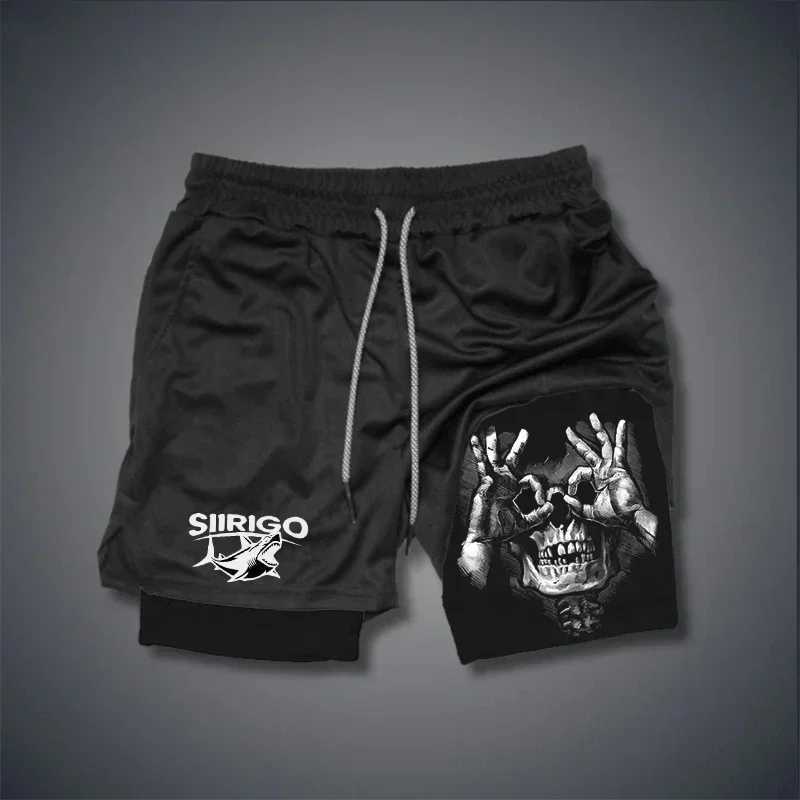 New 2-in-1 sports shorts mens breathable and casual sportswear double-layer running M-3XL basketball shortsXJ250407