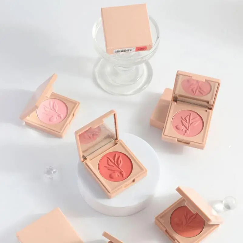 5color powder blusher palette makeup multicolor pearl cheek pink matte bright maquillaje 250325