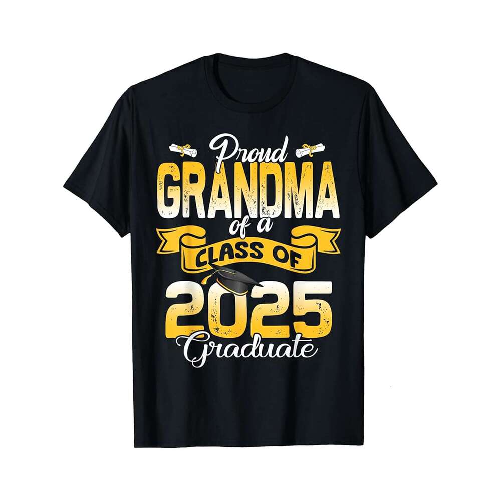 Designer T shirt Proud God mother of a Class 2025 Graduate Senior Graduation - 220g Tshits