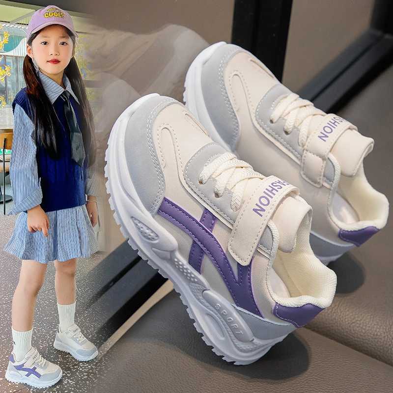 New non slip leather childrens sports shoes suitable for 5-16 year old girls casual walking shoes non slip childrens sports shoes W250407