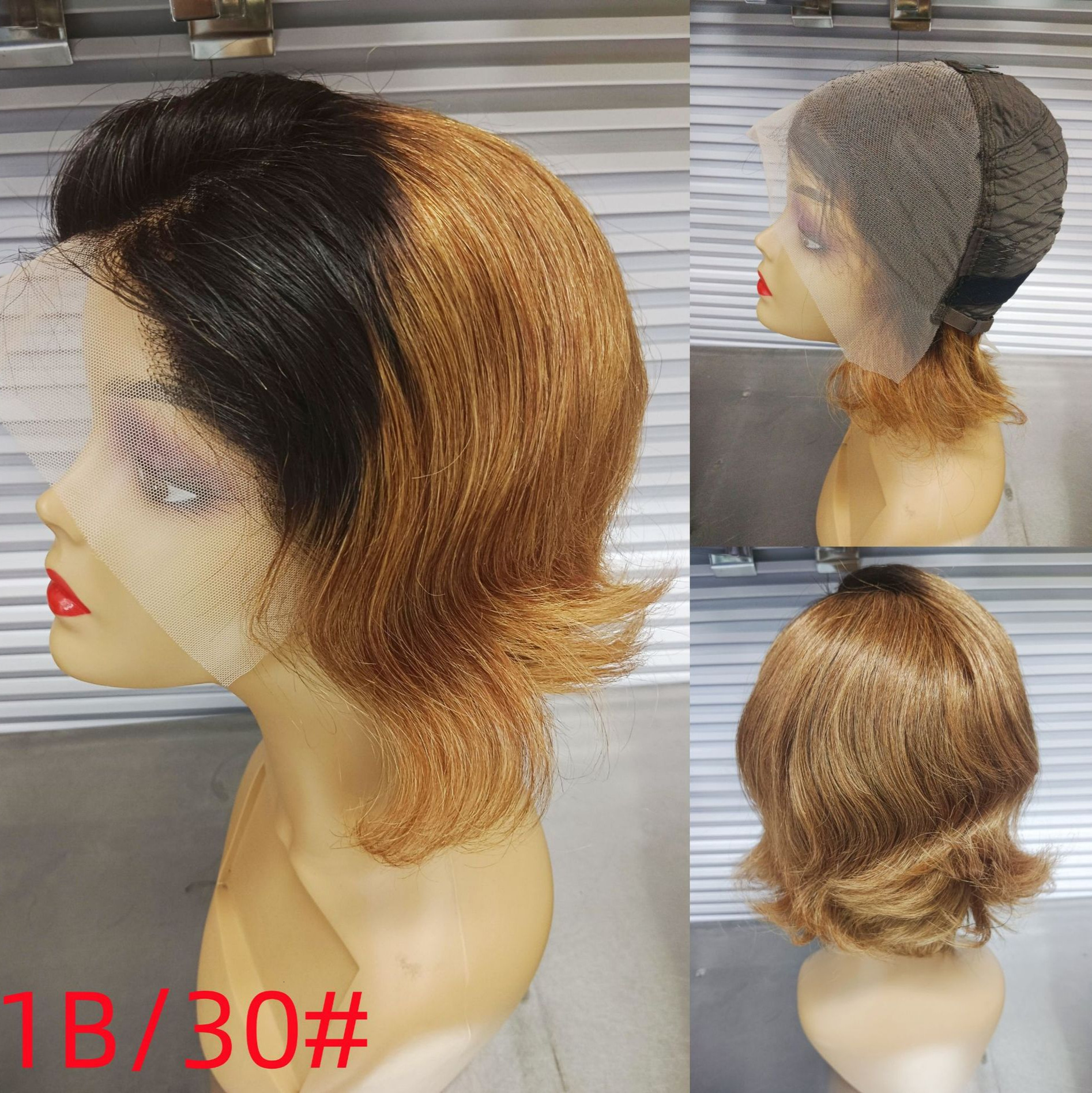 12A E Wave Bob 13*4Frontal Lace Brazilian Human Hair 200
