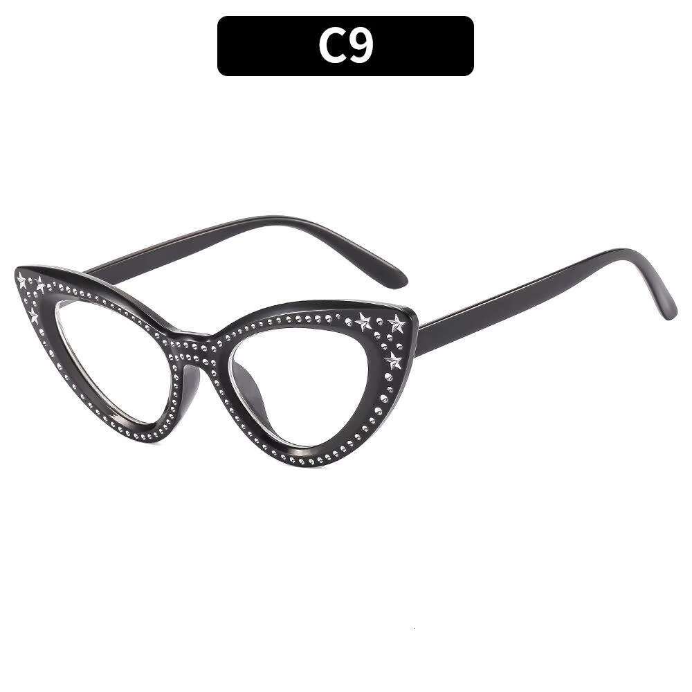 Aodun Vintage Style Five Pointed Star Dia Cat Eye Sunglasses