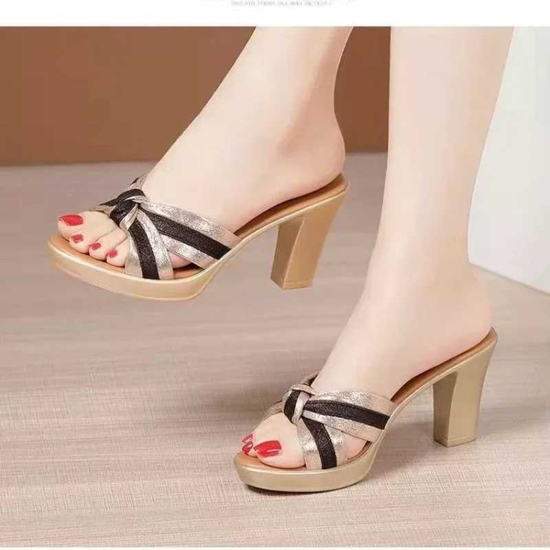 High quality womens sandals summer modern sandals sexy luxury high heels British style womens party shoes slider platform sliderXJ250407