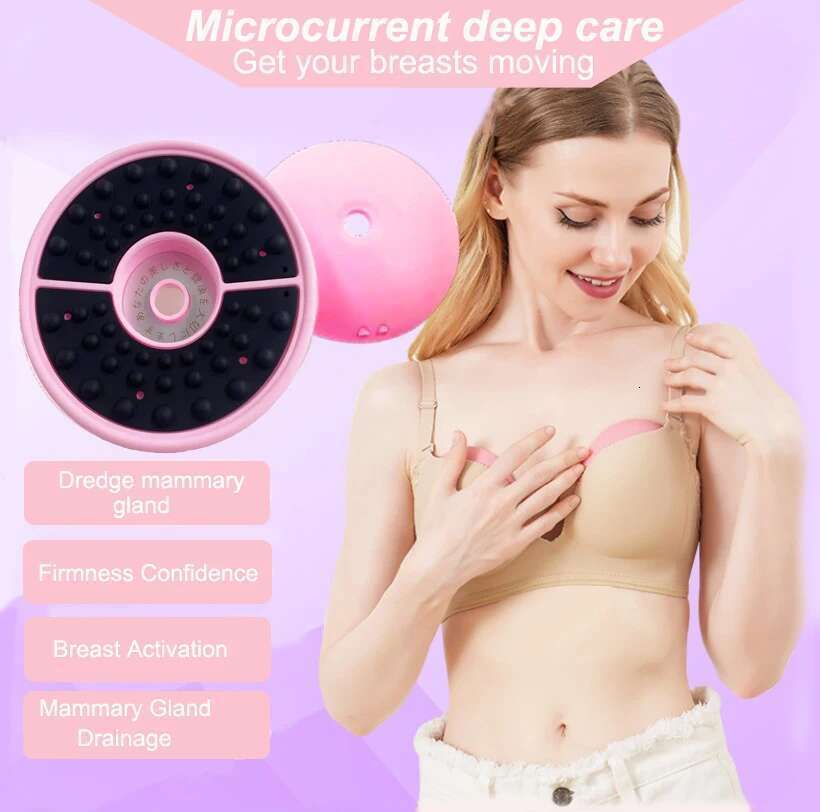 Massage Enhancement Device Lift Cup Dredge Breast Nodules Micro-Current Chest Massager