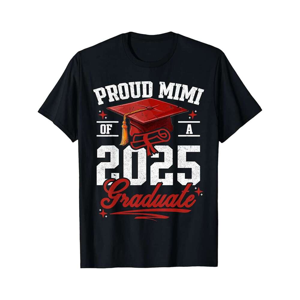 Designer T shirt Proud Mom of a 2025 Graduate Class Senior Graduation mother - 220g Tshits