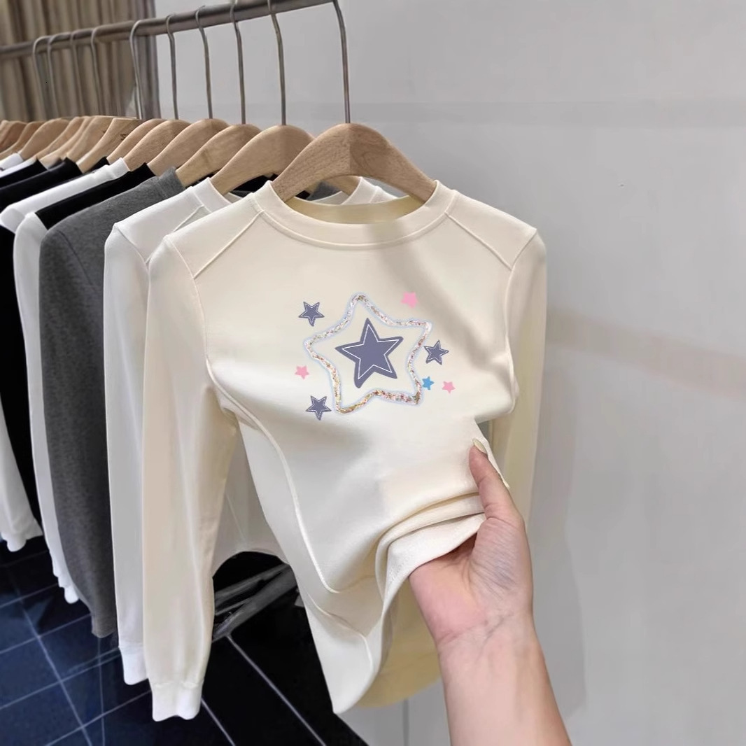 Ddmyshoesvip Girls Long Sleeved German Velvet Base Shirt New Cartoon T Shirt Short Style Medium And Large Children S Western Style Warm Top